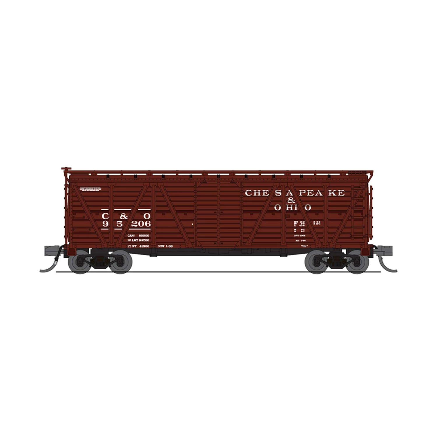 Broadway Limited Imports N Stock Car, C&O (2) for Freight Cars 3 Broadway Limited Imports N Stock Car, C&O (2) for Freight Cars