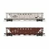 Broadway Limited Imports N H32 Covered Hopper, CR (2-pack) for Freight Cars