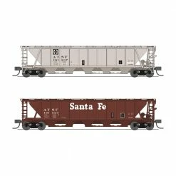 Broadway Limited Imports N H32 Covered Hopper, ATSF (2-pack) for Freight Cars