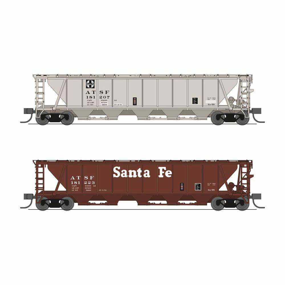 Broadway Limited Imports N H32 Covered Hopper, ATSF (2-pack) for Freight Cars 3 Broadway Limited Imports N H32 Covered Hopper, ATSF (2-pack) for Freight Cars