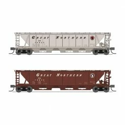 Broadway Limited Imports N H32 Covered Hopper, GN (2-pack) for Freight Cars