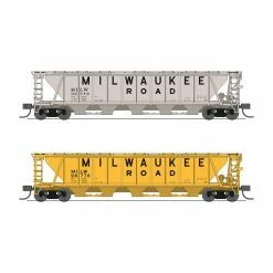 Broadway Limited Imports N H32 Covered Hopper, MILW (2-pack) for Freight Cars