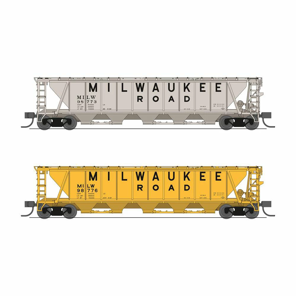 Broadway Limited Imports N H32 Covered Hopper, MILW (2-pack) for Freight Cars 3 Broadway Limited Imports N H32 Covered Hopper, MILW (2-pack) for Freight Cars